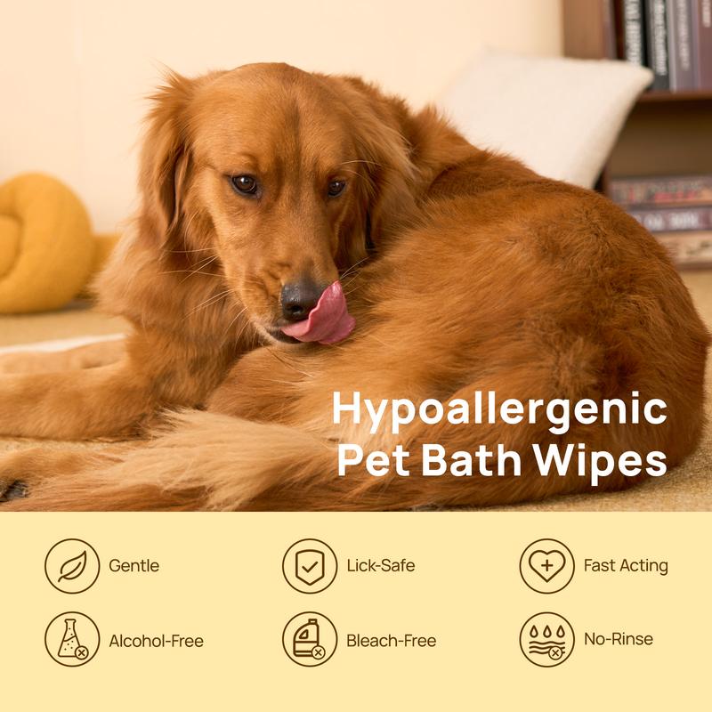 Hypoallergenic Pet Glove Wipes For Dogs & Cats