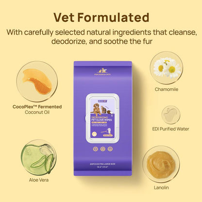 Hypoallergenic Pet Glove Wipes For Dogs & Cats