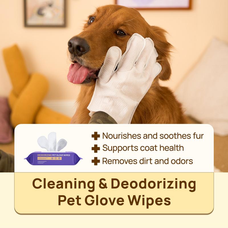 Hypoallergenic Pet Glove Wipes For Dogs & Cats